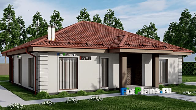 Одноэтажный дом F-9746