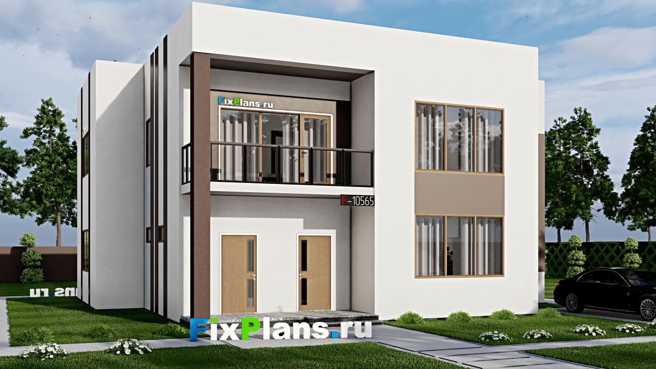 Двухэтажный дом F-10565 — фасад