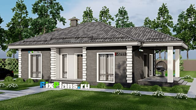 Одноэтажный дом F-5777